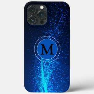 Monograma cinza azul cintilante