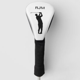 Monograma com Cobrir de Golfe de Golfe Silhouette
