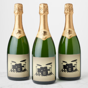 Monograma Conjunto de Tambores Antiquado Dourado