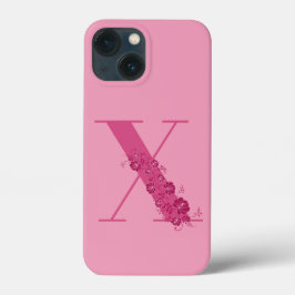 Monograma cor-de-rosa - capas de iphone X