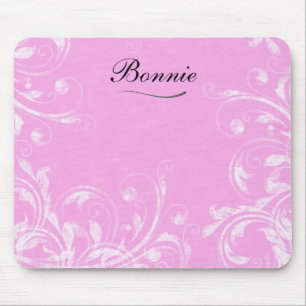 Monograma cor-de-rosa Mousepads