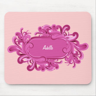 Monograma cor-de-rosa Mousepads