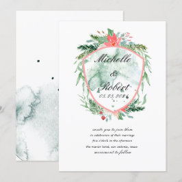 monograma da crista rustica Convite de Casamento