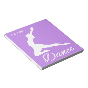 Monograma da DANÇA & bloco de notas feitos sob