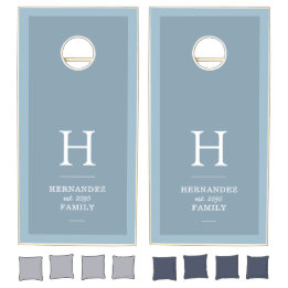 Monograma da família Dusty Blue Novo Personalizado