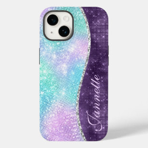 Monograma da Lavanda Glitter Cintilante Iridescent