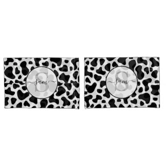 Monograma da mala-plana do manto preto-branco