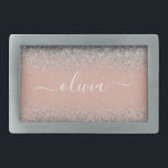 Monograma da rosa Dourada Laser Linear de Prata Ro<br><div class="desc">Rosa Dourado - Frasco com o nome do monograma do script Glitter Glitter Glitter e Cor de rosa-pincelada e prateado. Isso faz a formatura perfeita, doce 16 16, 18, 21rua, 40, 50, 60, 70, 80, 90, 100 anos, casamento, chá de panela, aniversário, chá de fraldas ou presente de festa de...</div>
