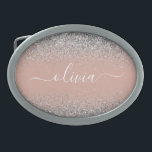 Monograma da rosa Dourada Laser Linear de Prata Ro<br><div class="desc">Rosa Dourado - Frasco com o nome do monograma do script Glitter Glitter Glitter e Cor de rosa-pincelada e prateado. Isso faz a formatura perfeita, doce 16 16, 18, 21rua, 40, 50, 60, 70, 80, 90, 100 anos, casamento, chá de panela, aniversário, chá de fraldas ou presente de festa de...</div>