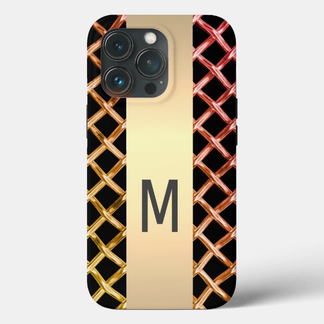 Monograma de aço Dourado Elegante (Verso)