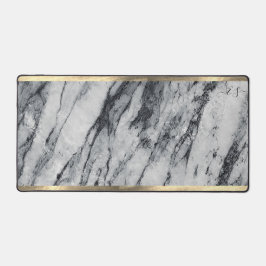 Monograma de adição de mármore branco e preto Dour