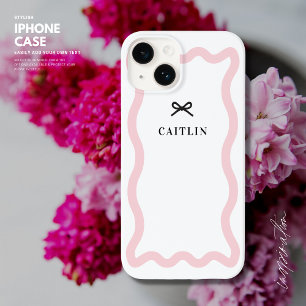 Monograma de Blush de Arco Padrão de Onda Bonito m