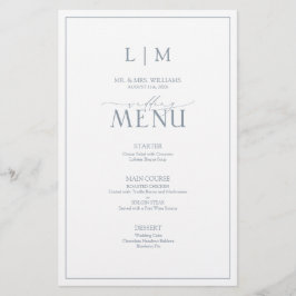 Monograma de Caligrafia Azul Elegante