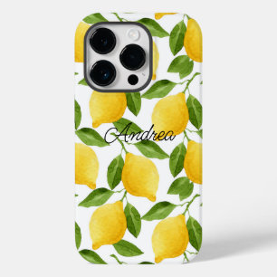 Monograma de capas de iphone de limões
