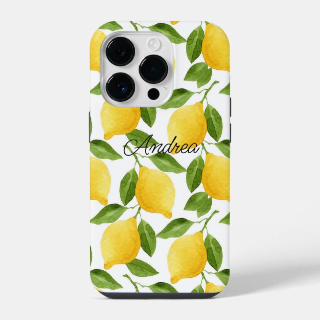 Monograma de capas de iphone de limões (Verso)