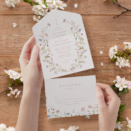 Monograma de Casamento de Boho Russo de Flor Selva