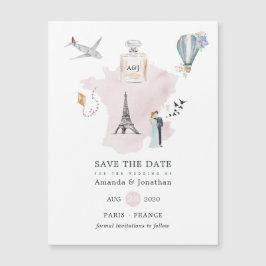 Monograma de Casamento de Destino em Paris com Aqu