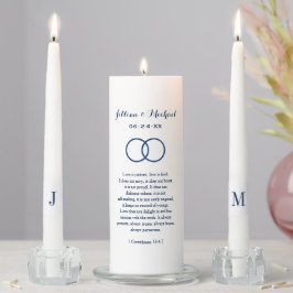 Monograma de Casamento de Marinho Verso Bíblia Cor