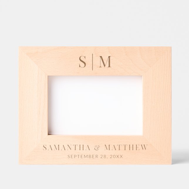 Monograma de Casamento Moderno Simples (Front)