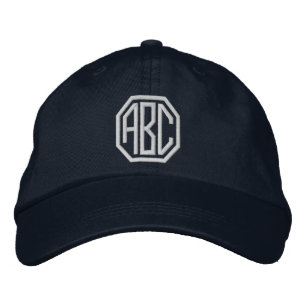 Monograma de chapéu branco personalizado no Boné