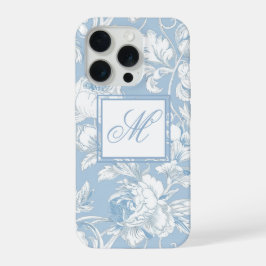 Monograma de Chinoiserie Azul e Branco