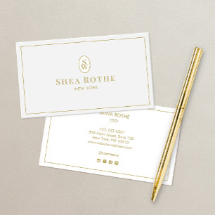 Monograma de Cinza de Luz Profissional Simples