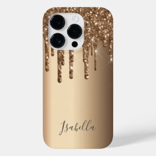 Monograma de cobre com gota a gota de bronze