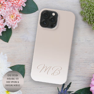 Monograma de Creme Neutro de Luz Elegante Personal