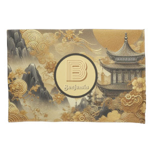 Monograma de Desvio de Ouro Falsa de Pintura Chine