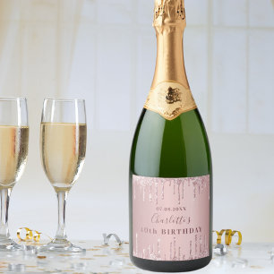 Monograma de festa de aniversário empoeirado, cor-