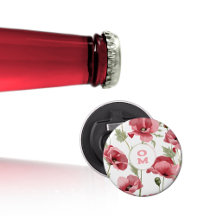 Monograma de Flor Silvestre Papoula Rosa