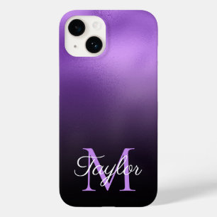 Monograma de Folha de Mouro Roxo Preto e Lilado