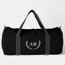 Monograma de Folha Personalizada, bolsa de lona pr