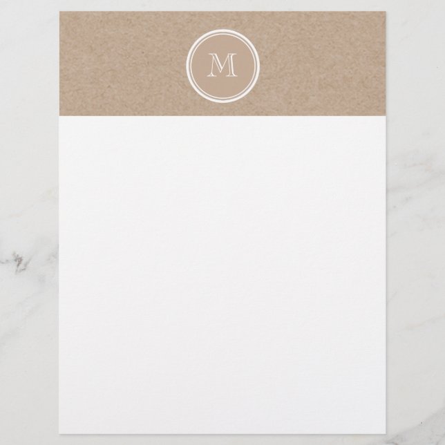 Monograma de Fundo do Papel Kraft (Frente)