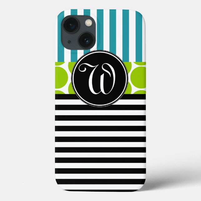MONOGRAMA DE GIRLY TURQUOISE VERDE NEGRA (Verso)