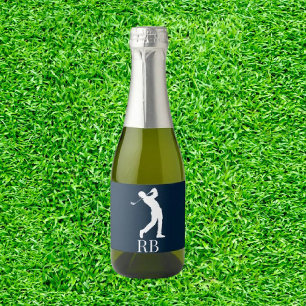 Monograma de Golfer marinho Blue Man