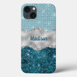 Monograma de hortelã verde-cinzenta verde-relva