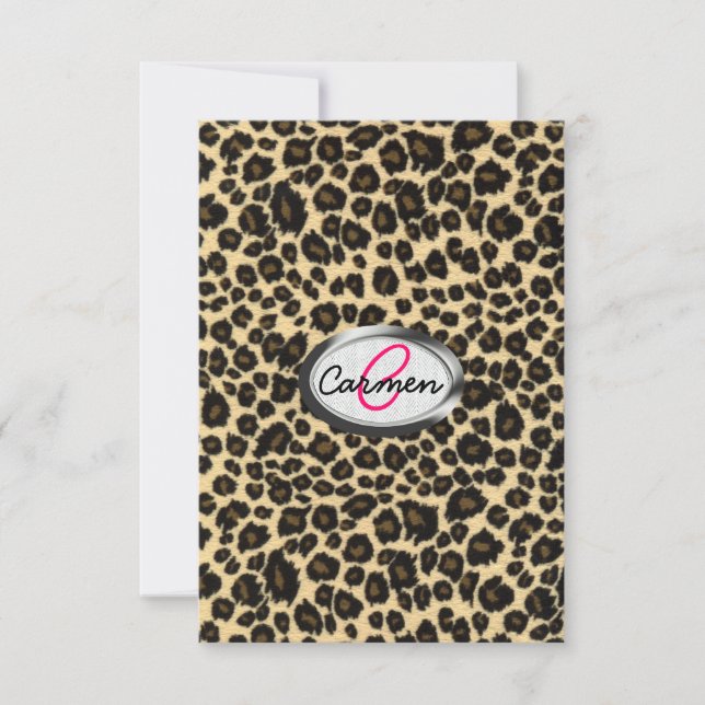 Monograma de Impressão Leopardo (Frente)