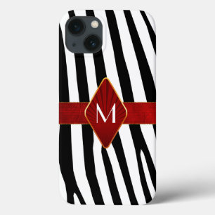 Monograma de impressão na moda Zebra