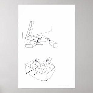 Monograma de jogos de construção Desenho 16 poster