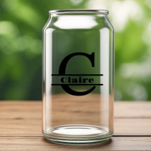 Monograma de letra C minimalista e nome personaliz