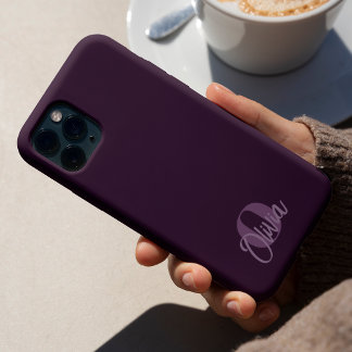 Monograma de Letra com Estilo Moderno Roxo Monocro