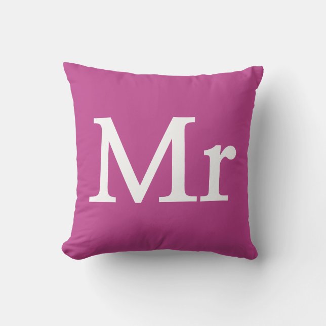 Monograma de letras do nome do Sr. - Almofada do S (Frente)