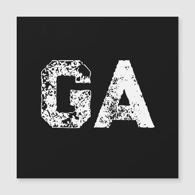 Monograma de Letras Iniciais Preto Branco Simples  (Frente)