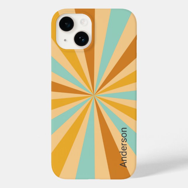 Monograma de Linha Retro Moderno Elegante (Verso)
