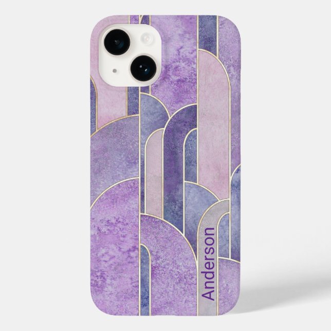 Monograma de Linha Retro Moderno Elegante (Verso)