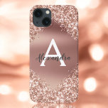 Monograma De Lúpulo De Lúpulo Dourado De rosa<br><div class="desc">Cor-de-rosa-claro - Espelho de Mão Dourada de Bling Rosa e Folha Metálica Cintilante Girly Modern Monograma Primeiro Nome e Capa de telefone Inteligente Inicial. Entre em contato com o designer para obter itens correspondentes</div>