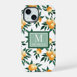 Monograma de Nome com Aquarela de Laranja e Citrin