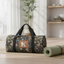 Monograma de Nome Floral Boho Moderno