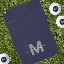 Monograma de Nome Inicial Azul Marinho
